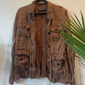 brown sanctuary jacket from anthropologie 🌿